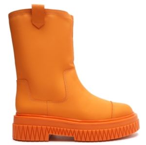 Schutz Jacy Leather Boot in orange